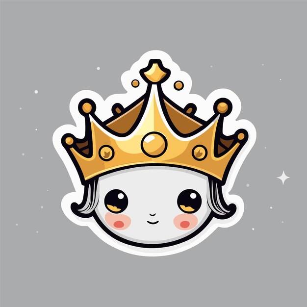 Cute Character Wearing a Crown