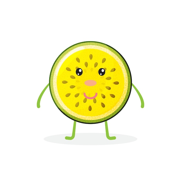 Cute character yellow watermelon for kids juice fruit shop education etc