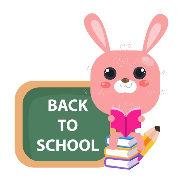 Cute characters and a concept of education for back to school