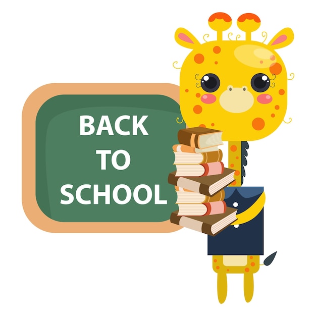 Cute characters and a concept of education for back to school