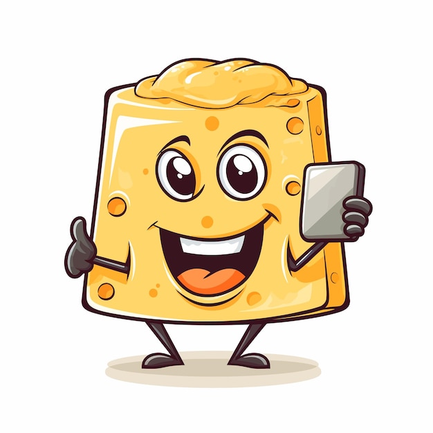 Vector cute cheese