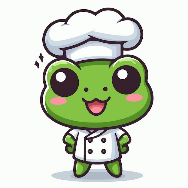 Cute chef animal cartoon vector icon illustration animal food icon concept isolated flat cartoon