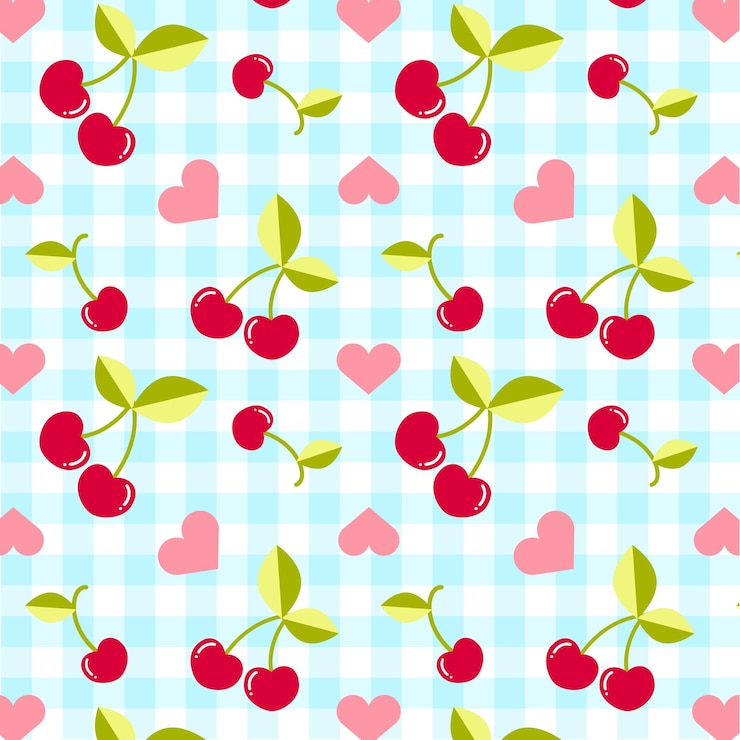 Vector cute cherry pattern