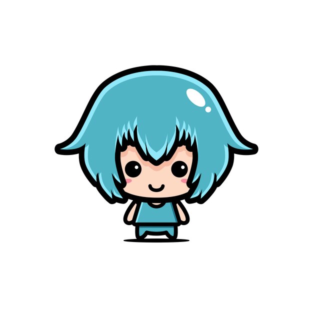 Vector cute chibi character design