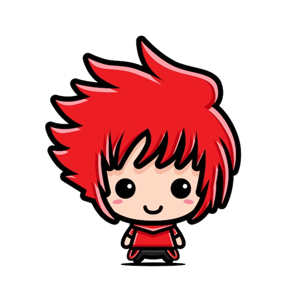 Vector cute chibi character design