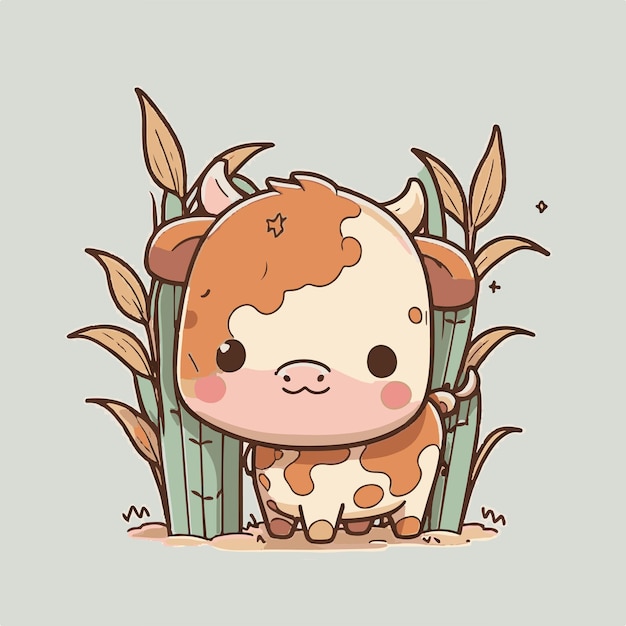 Chibi cow | Cow drawing, Cow sketch, Chibi