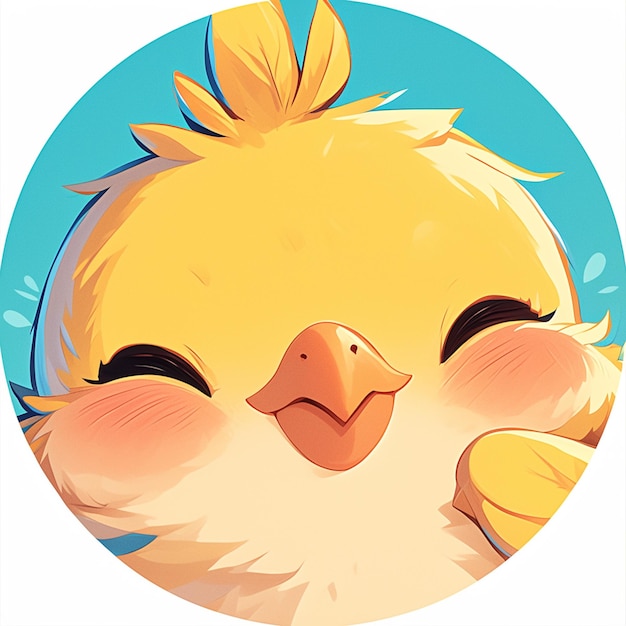 Vector a cute chick actor cartoon style