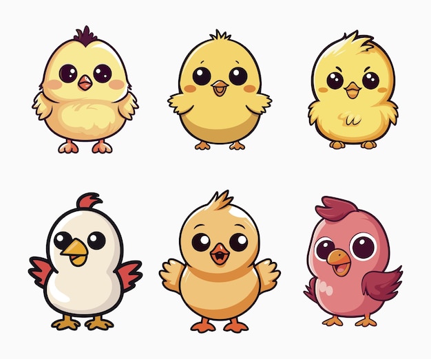 Cute chick cartoon illustration