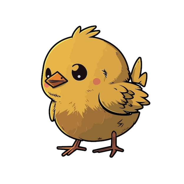 Cute chick cartoon style