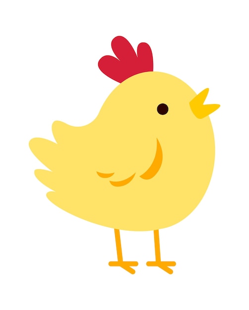 Милый цыпленок мультфильм векторные иллюстрации
