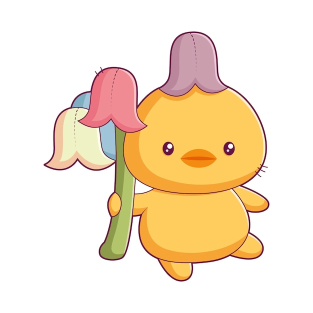 Cute Chick Character Design Illustration