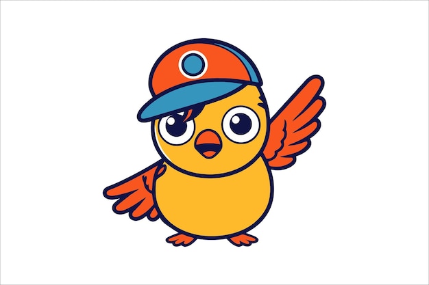 A cute chick Mascot Sublimation Vector