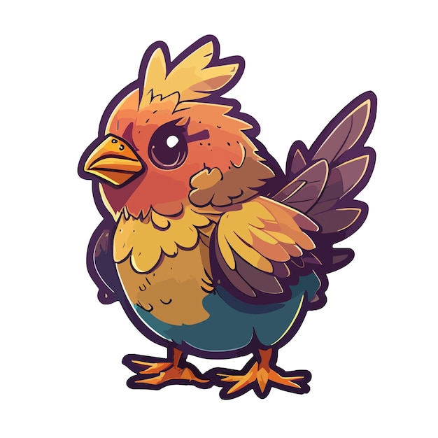 Cute chicken cartoon style