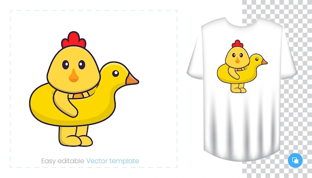 Cute chicken character Prints on Tshirts sweatshirts cases for mobile phones