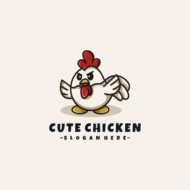 Cute chicken logo