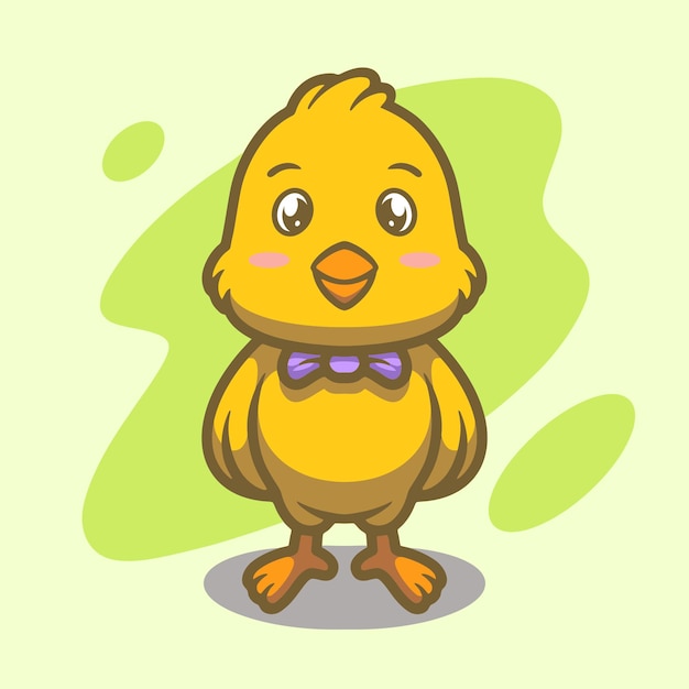 Cute chicks mascot illustration design