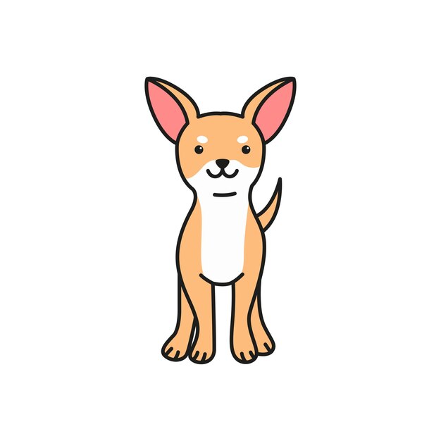 Vector cute chihuahua dog vector illustration