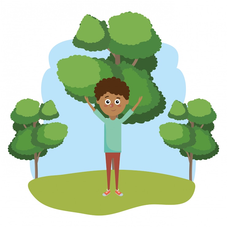 Vector cute child cartoon