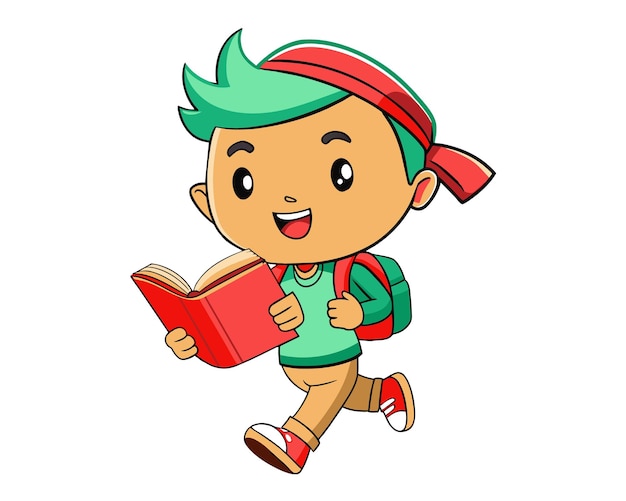 Vector cute child character 2d mascot vector illustration