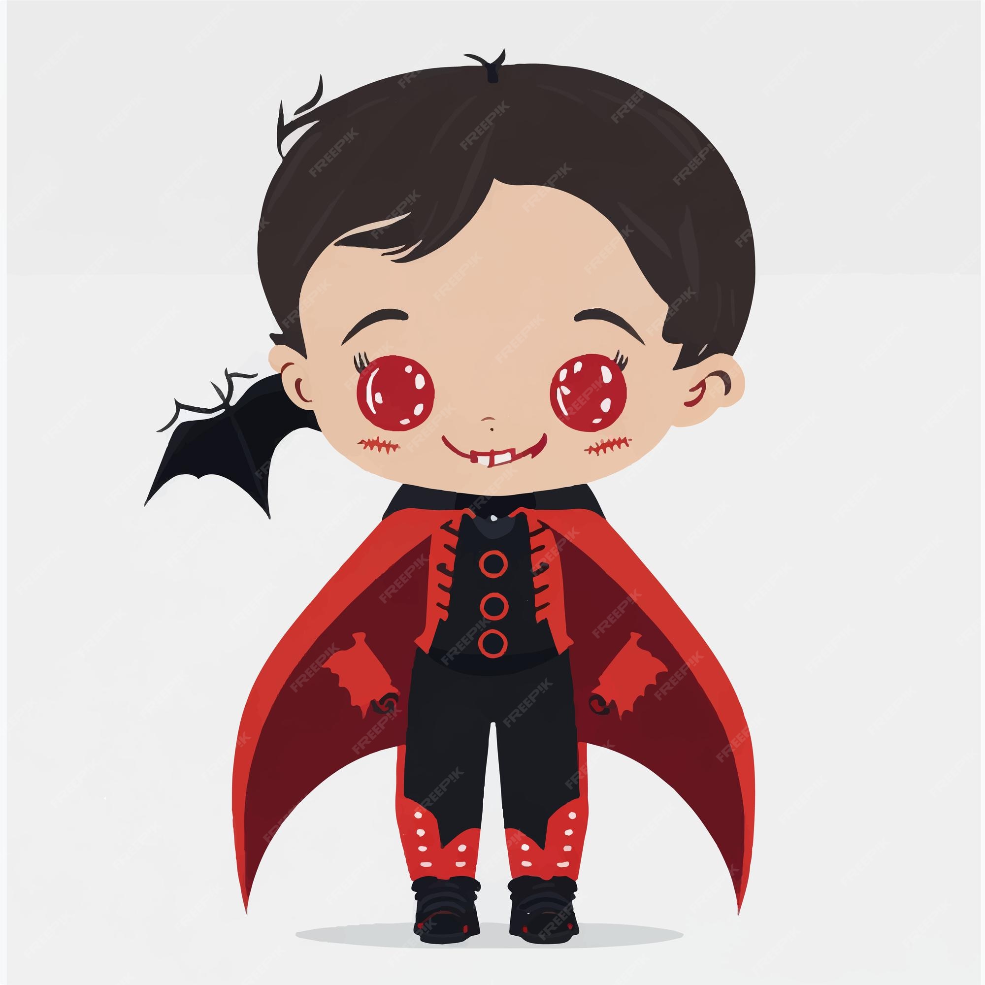 Vampire Boy Illustration Clipart for Halloween Designs