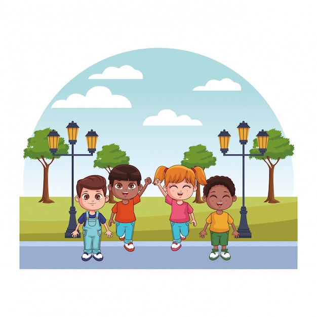 Vector cute children cartoon