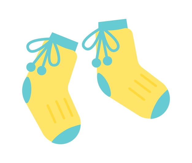 Симпатичные детские носки Векторная иллюстрация