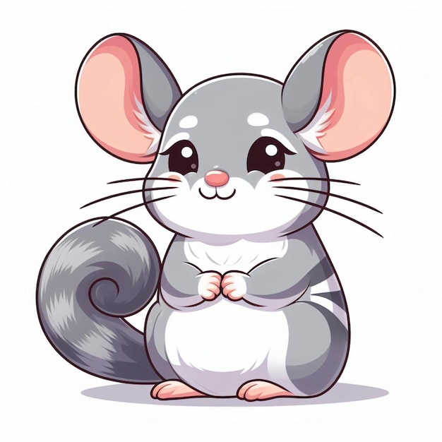 Cute Chinchilla Vector Cartoon illustration