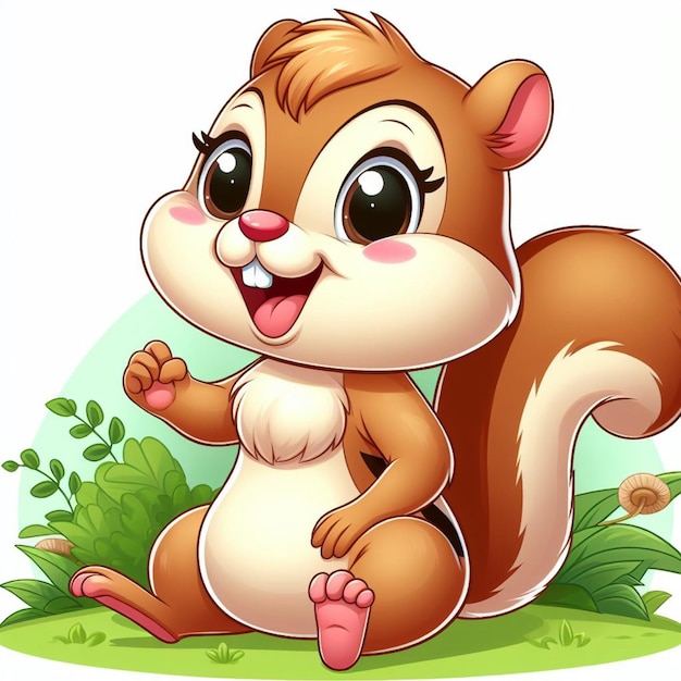 Вектор Милая мультфильмная иллюстрация chipmunk vector