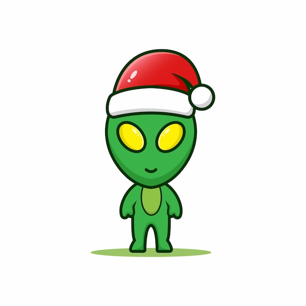 Cute of Christmas alien Isolated on white background