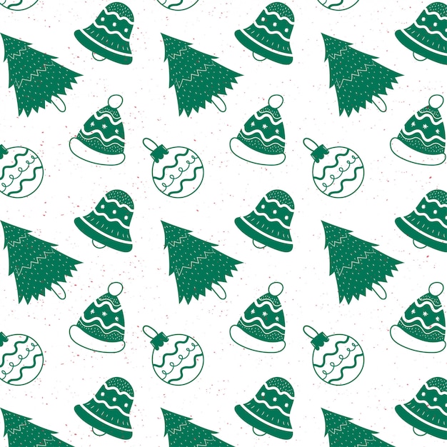 Cute christmas doodles pattern