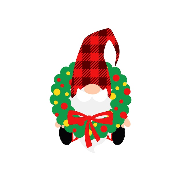 Cute Christmas gnomes. Nordic gnomes in cartoon style