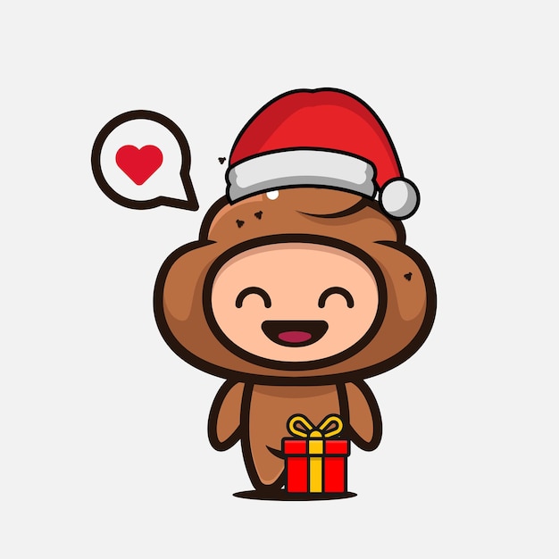 Cute Christmas mascot design illustration