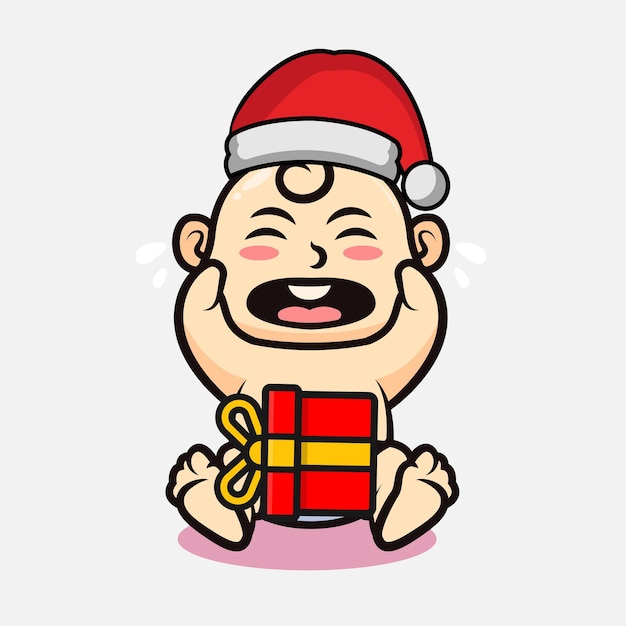 Cute christmas mascot design illustration