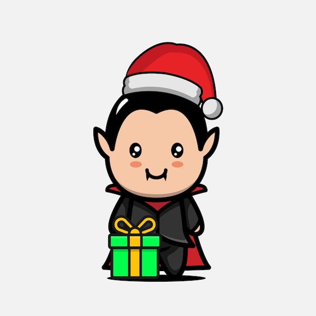 Cute Christmas mascot design illustration