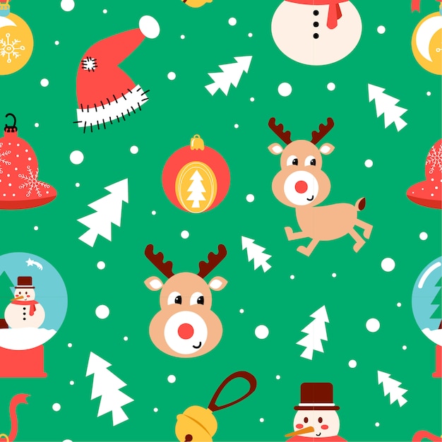 Cute christmas pattern with elements