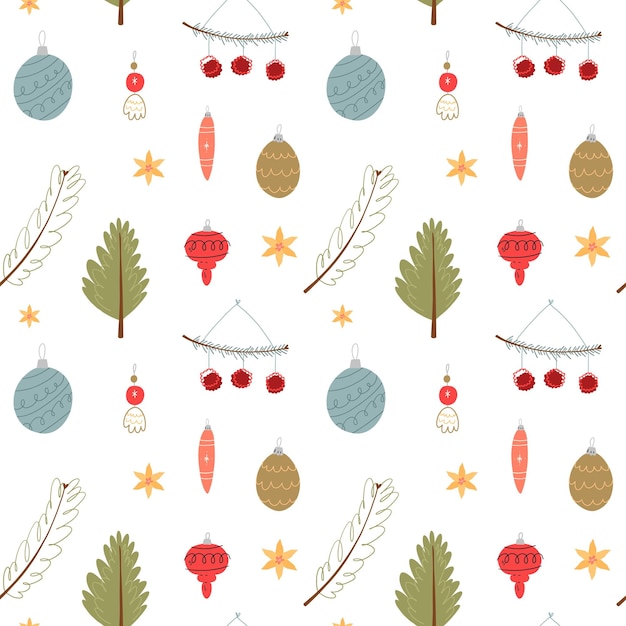 ベクトル かわいいクリスマスのシームレスなパターン デザイン