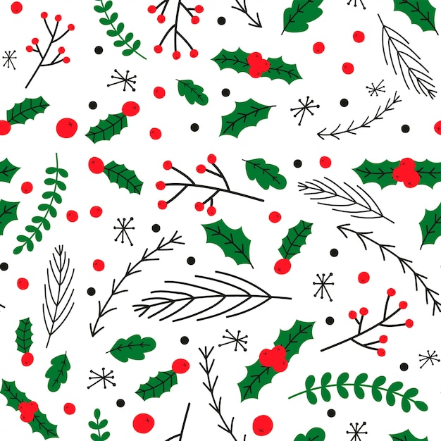 Cute christmas seamless pattern