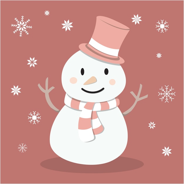 cute christmas snowman cartoon decoration