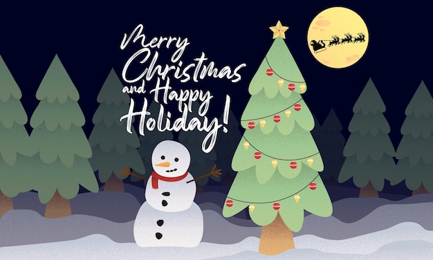 Cute Christmas Winter Day Vector Web banner