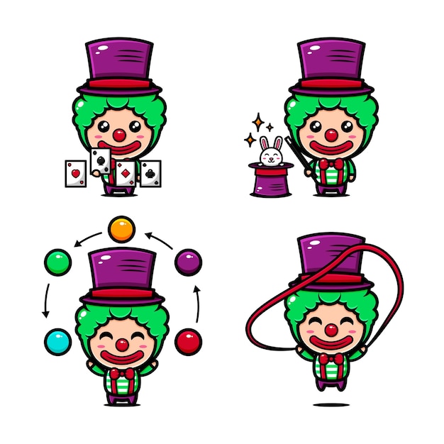 Cute circus clown themed circus show