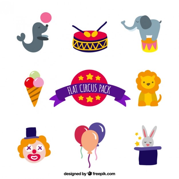 Cute circus element pack