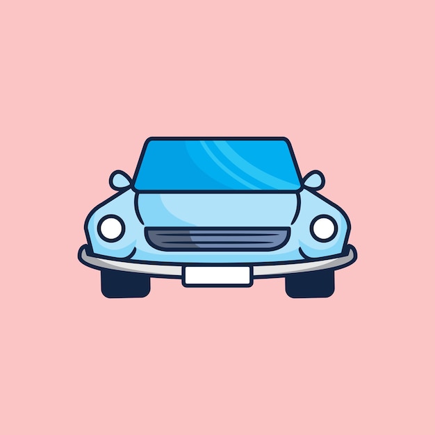 Vector cute classic car cartoon vector