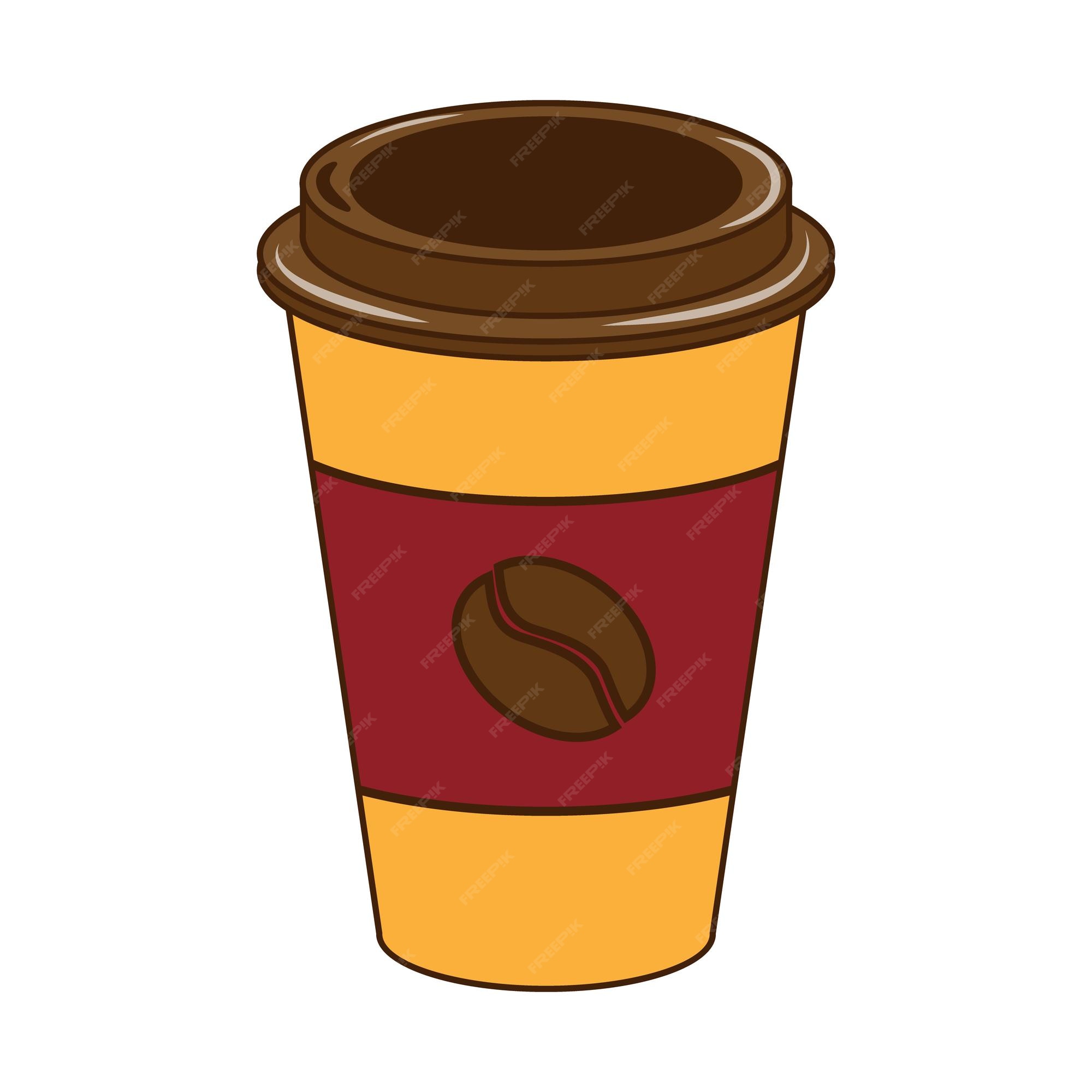 Cartoon Coffee Cup Lid Stock Illustrations – 1,561 Cartoon Coffee