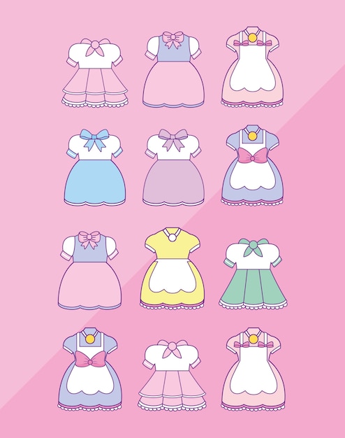 cute clothes kawaii style set