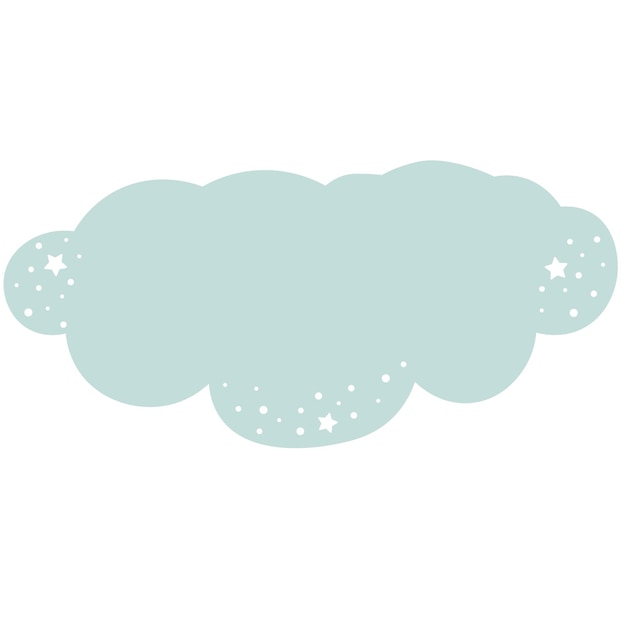 Cute cloud on background. Vector illustration.