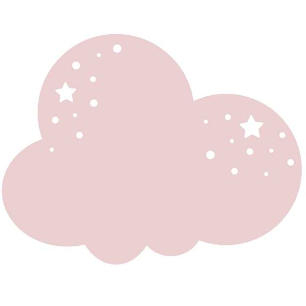 Cute cloud on background. Vector illustration.