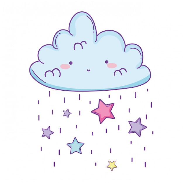 Vector cute cloud cartoon