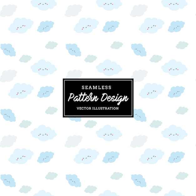 Cute clouds pattern. leaves and flowers hand drawn,design for invitation, wedding or greeting cards