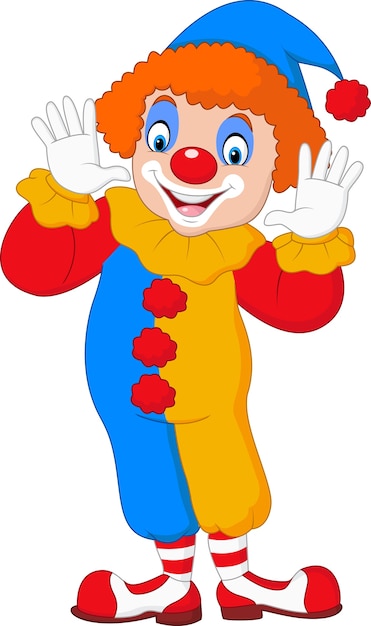 Vector cute clown cartoon