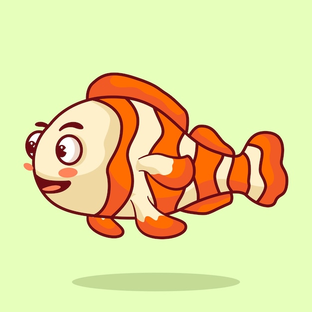 Cute clownfish cartoon vector illustration